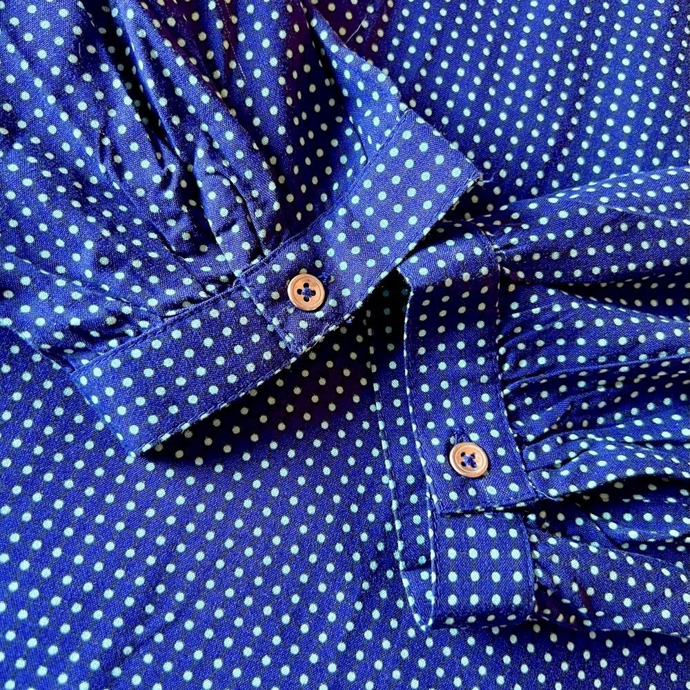 Tommy Hilfiger Navy Polka Dot Shirt XXL - Picture 8 of 12